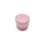 Round Pink Double Layer Cosmetic Cream Jar 50ml Portable Cosmetic Packaging Jars