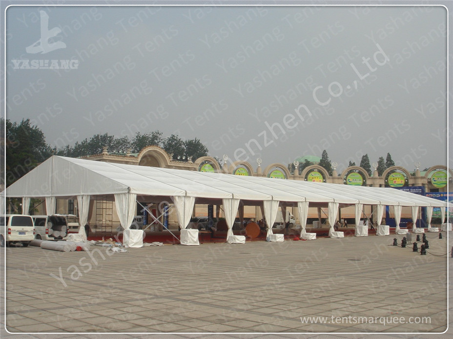 Extruded Aluminum Alloy Frame Outdoor High Peak Pole Tent Soft PVC Windows