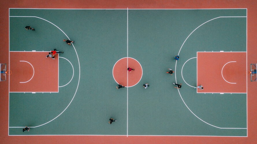 Basketball court floor paint