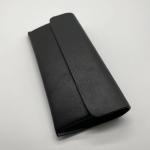 Black Fashionable Vogue Customized Logo Soft Leather Spectacle Velvet Pouch