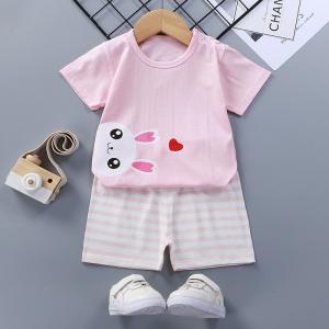 Quality New Summer Shorts Short Sleeve Children's Outfit Sets Cartoon Printing Toddler Two-Piece wholesale