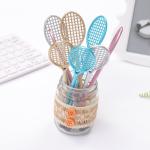 Badminton Racket Shape Gel Pen 0.5mm Plastic Creative Neutral Pen