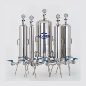 Quality 304/316L Stainless Steel Single Multi Cartridge Filter Housing For Wine Oil Water Treatment Industrial Water Filter wholesale