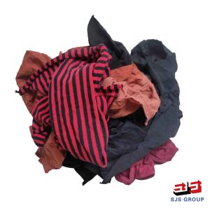 Quality Garment Cutting Clips Textile Waste Cotton Dark Color T Shirt Cleaning Cloth Industrial Wiping Rags wholesale