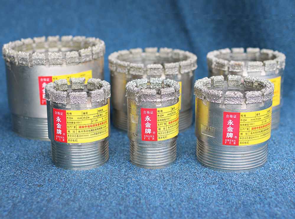 Wearproof PDC Core Bit For Pebble , 75mm Diameter PDC Drill Bit