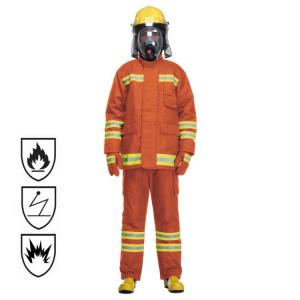 Quality Nomex Fireman Suit Heat Insulation Double Closed Front Wide Collar wholesale