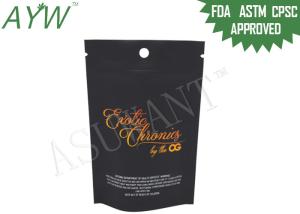 Quality Edible Marijuana Stand Up Zipper Bags Metalized Inside Protection Barrier wholesale