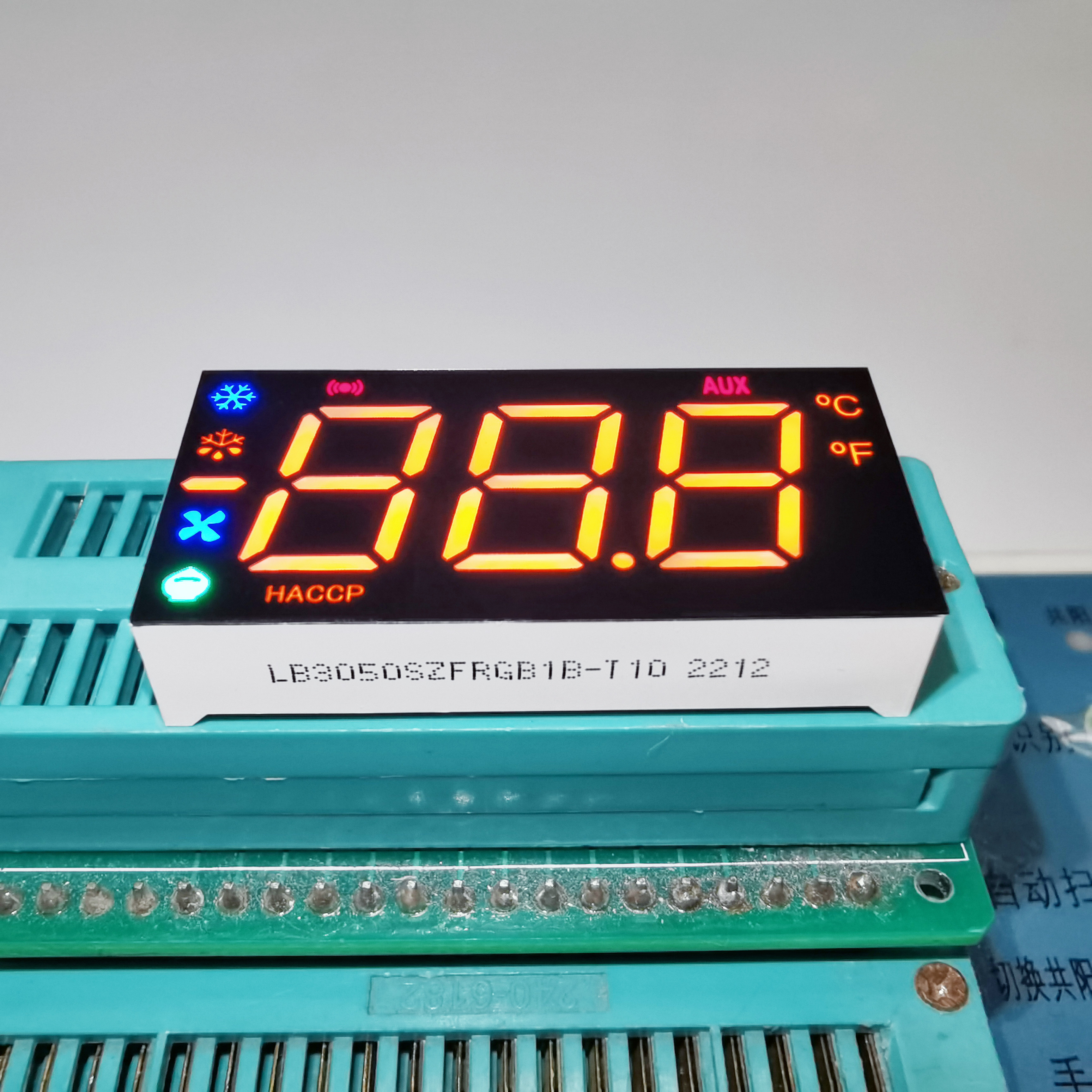 Customized Multicolor 3Digit 0.5'' Seven Segment LED Display For Refrigerator Control