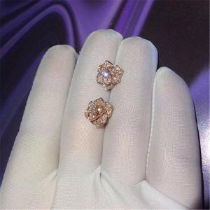 Quality Piaget full diamonds rose earring 18kt gold with white gold or yellow gold or pink gold wholesale