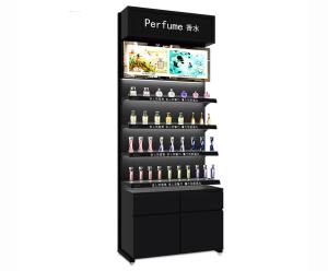 Quality Luxury Perfume Display Cabinet , Black Fragrance Display Cabinet Easy Assemble wholesale