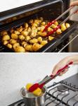 Premium Heat resistant Silicone Stainless Steel Kitchen Tongs 12-Inch Non-Stick