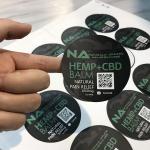 Adhesive Vinyl Round Waterproof Sticker Printing logo labels