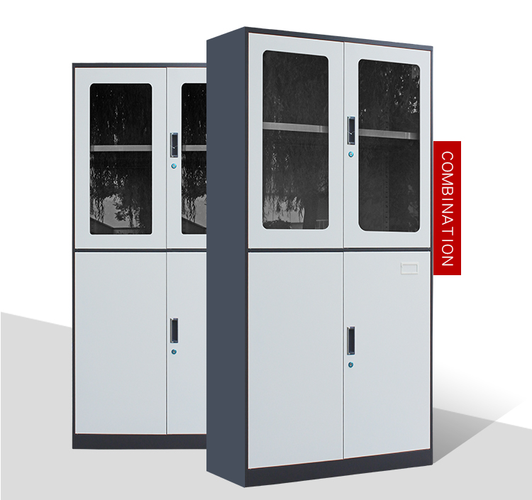 Chromatography Double Deck Filing Cabinets With Glass Swing Door