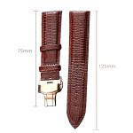 2020 Leather Fish Pattern Leather Band Soft Double Press Butterfly Buckle Strap