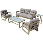 Heavy Duty Aluminium Frame 5 PCS Outdoor Garden Lounge Set