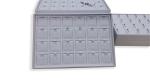 White Leatherette Jewelry Storage Trays With 54 Individual Display Pads
