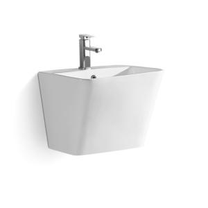 Quality Square Ceramic Wall Hung Wash Basin For Functional Bathrooms wholesale