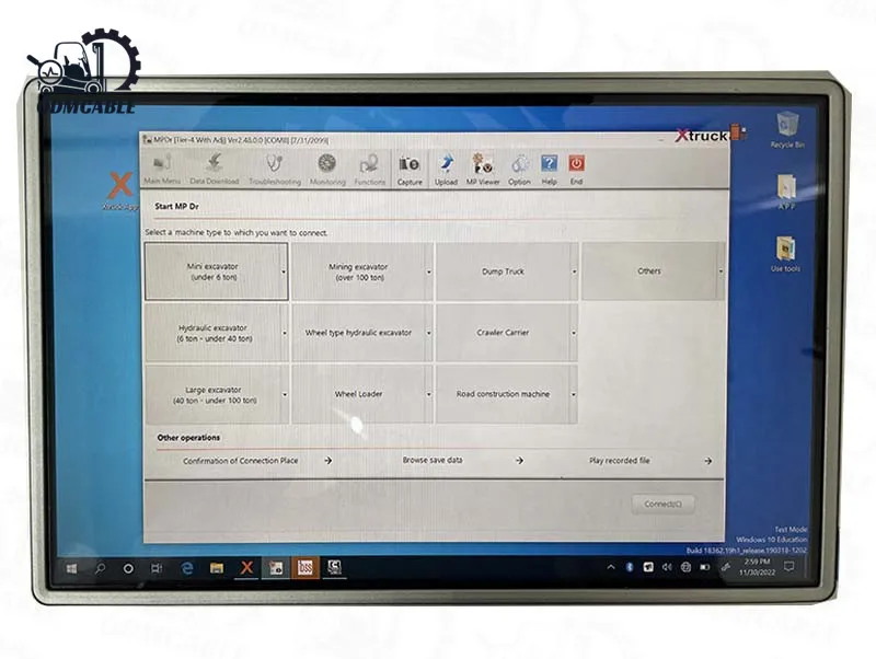 FZ G1 Tablet Diagnostic Tool X Trunk Y009 Applicable To Heavy-duty Truck Excavator Structure Diesel Engine OBD2 Scanner Adapter