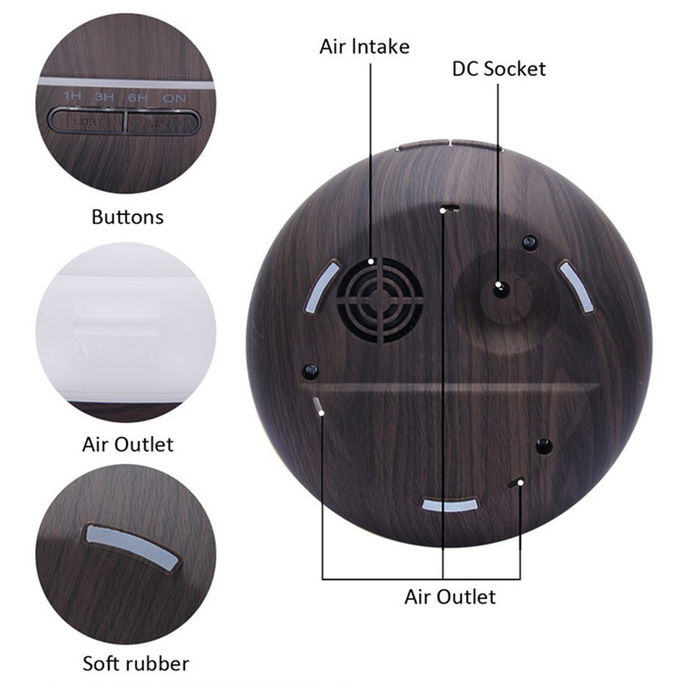 Elegant Vase Shaped 400ml Wood Grain Aromat Diffuser