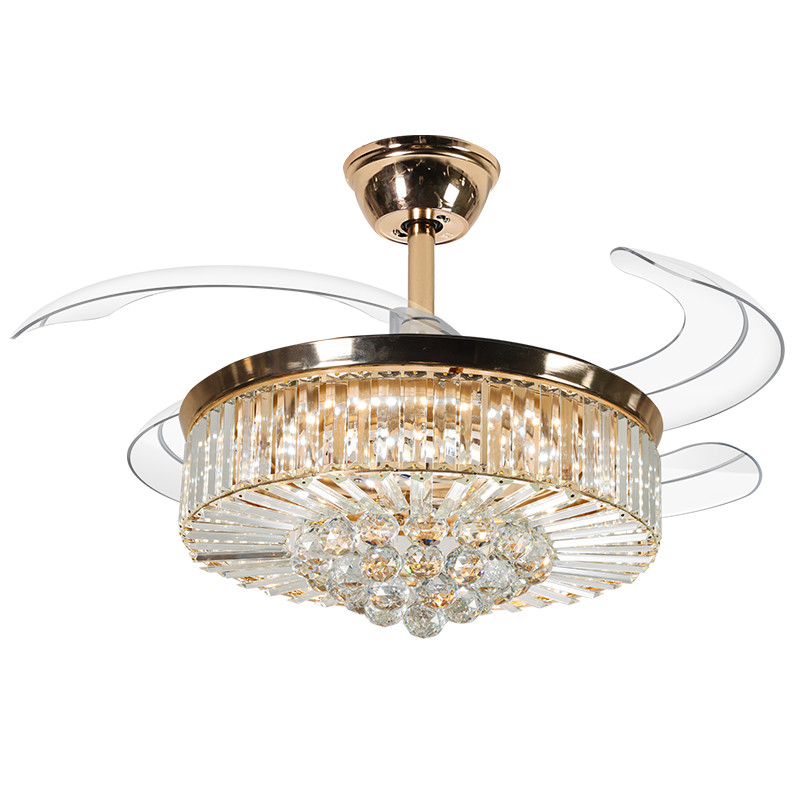 Luxury LED Flush Mount Ceiling Fan With Light And Remote Control