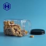 850ml Bpa Free Square Plastic Grip Jar With Lid PET Food Packaging