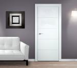 WPC Painting Internal Door , Solid Foam White Wooden Bedroom Door 45mm Thickness