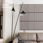 Natural Oak Veneer Slat Wood Acoustic Wall Panel Eco Friendly