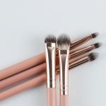 5pcs Eyeshadow Brush Set Private Logo Cruelty Free Classic Pink Wooden Handle