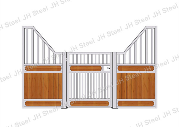 Sliding Door Longlife Horse Stable Front Panel With Plastic Kick Panels