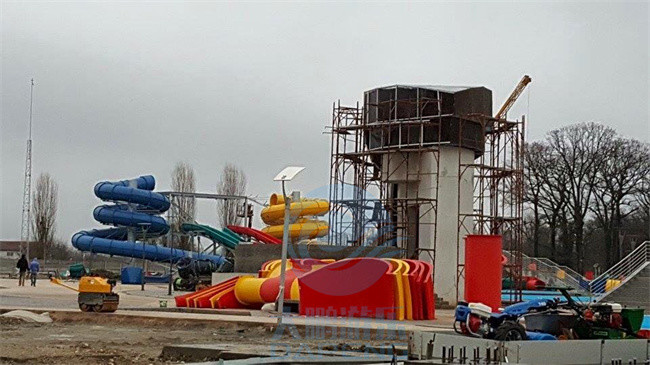 Craiova Swimming Pool Water Slide Sets Fiberglass Huge Water Park Slides
