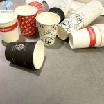 12oz Ripple Custom Disposable Coffee Cups Embossing UV Coating