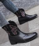 Female Ladies' Leather Western Cowboy Boots With Excellent Performance