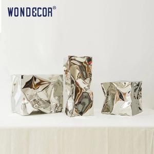 Quality Indoor Modern Art Metal Abstract Mirror Polished Geometric Stainless Steel Sculpture wholesale