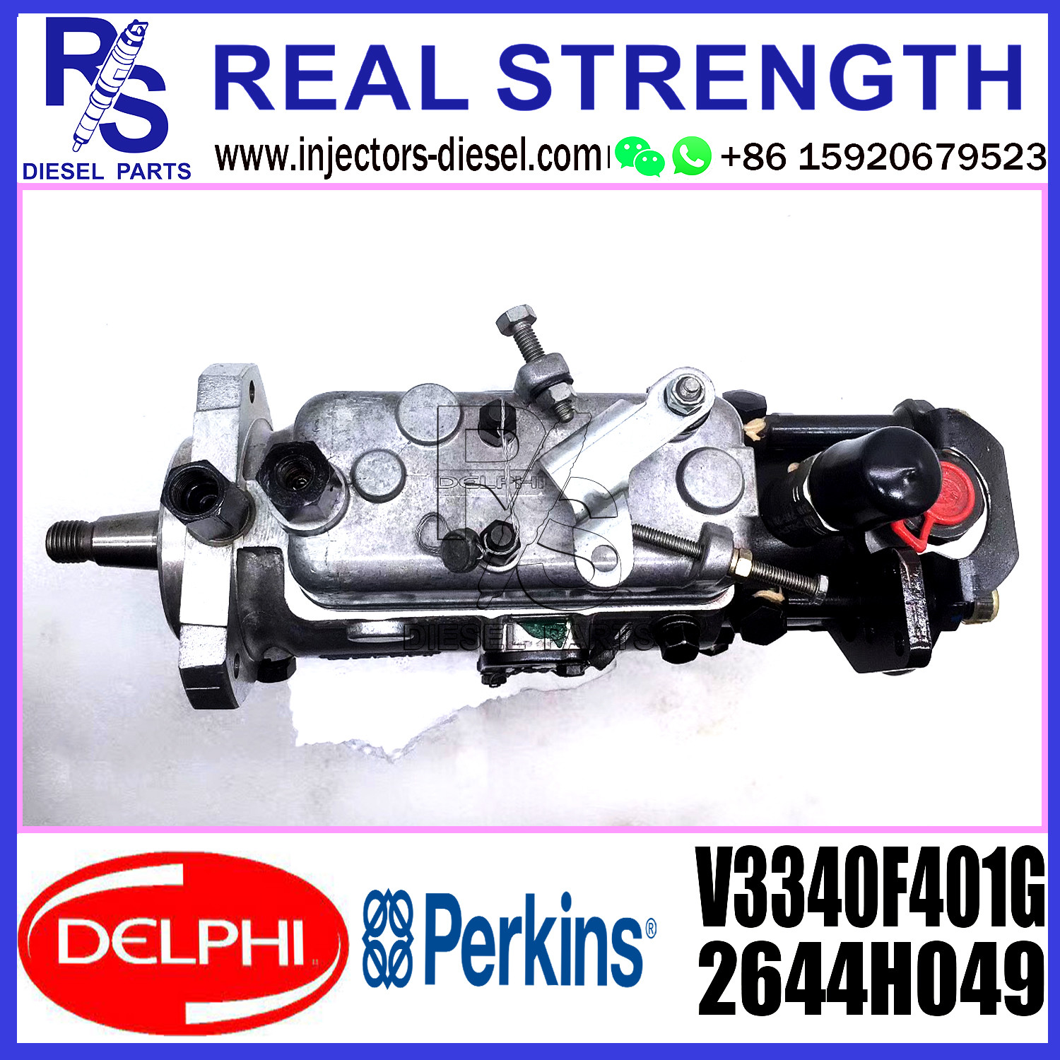 DELPHI 4 Cylinders 2644H049 2644H046 V3340F351G Diesel Fuel injector Pump 2644H049 V3340F401G for Perkins Engine