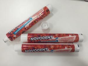 Quality Round Laminate Aluminum Barrier Toothpaste Tube With Fez Cap Diameter 28mm * 165mm wholesale