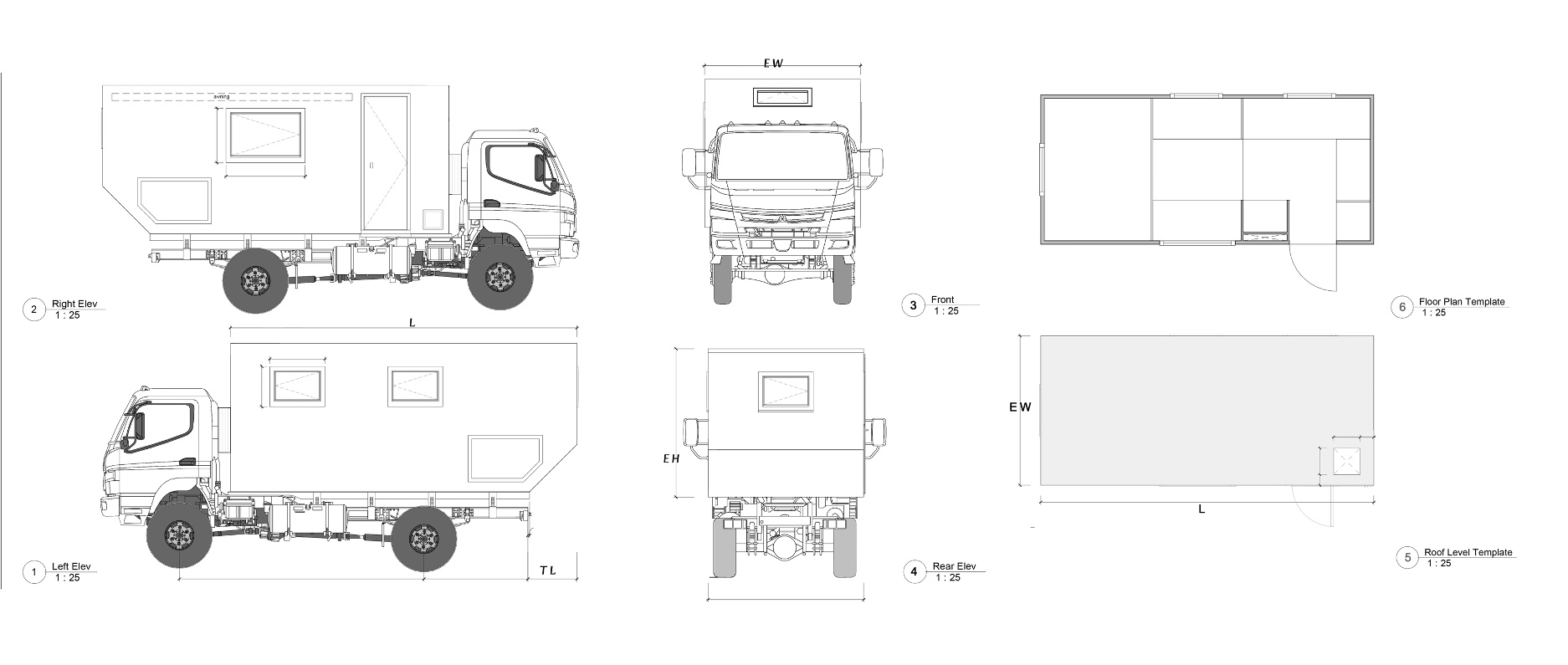 Temperature Controlled FRP Motorhome Truck Camper Box with Alu Extrusion for Camping