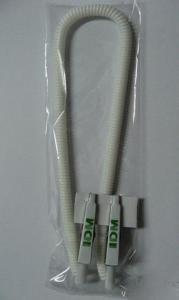 Quality Customized logo pringint on white metal alligator clip with white spring coil chain holder wholesale