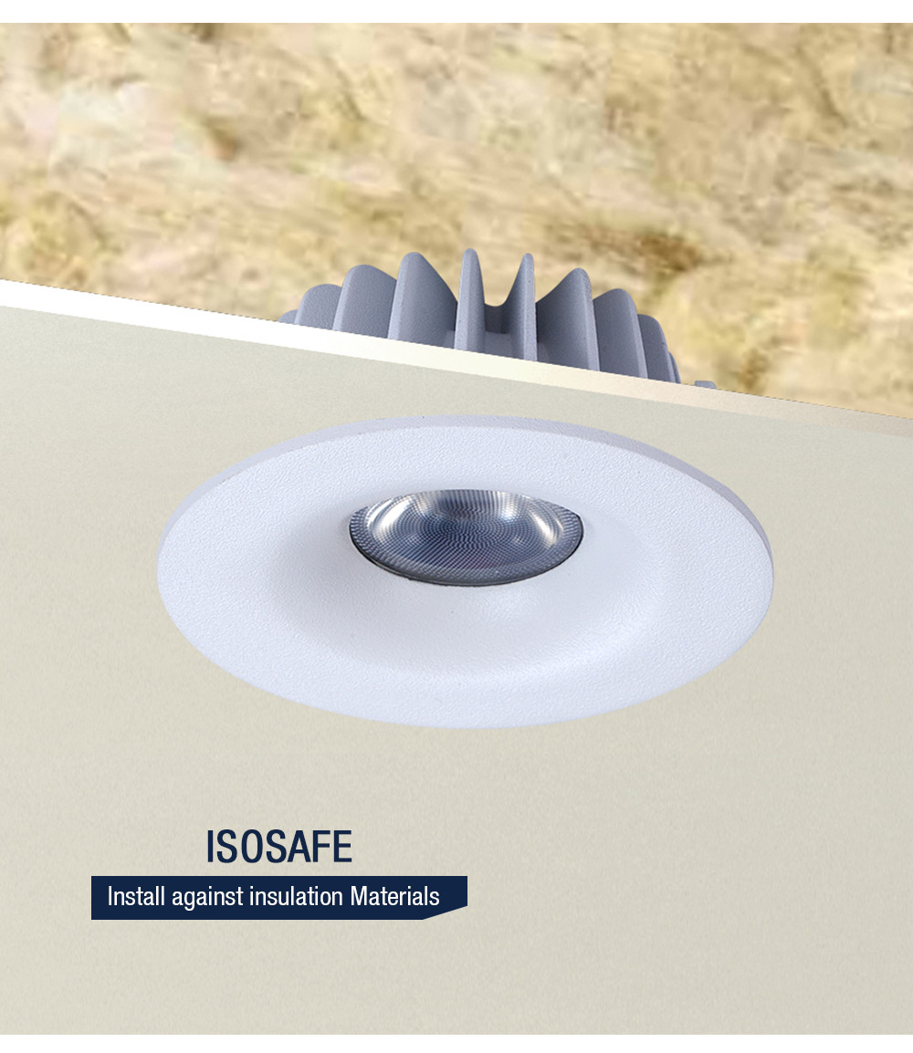 Dimmable IP54 Waterproof Bathroom LED Downlights 9W 3000K Practical