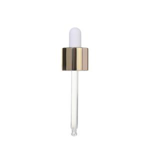 Quality Aluminium Cosmetic Glass Dropper 20mm For Skin Care Essential Oil wholesale