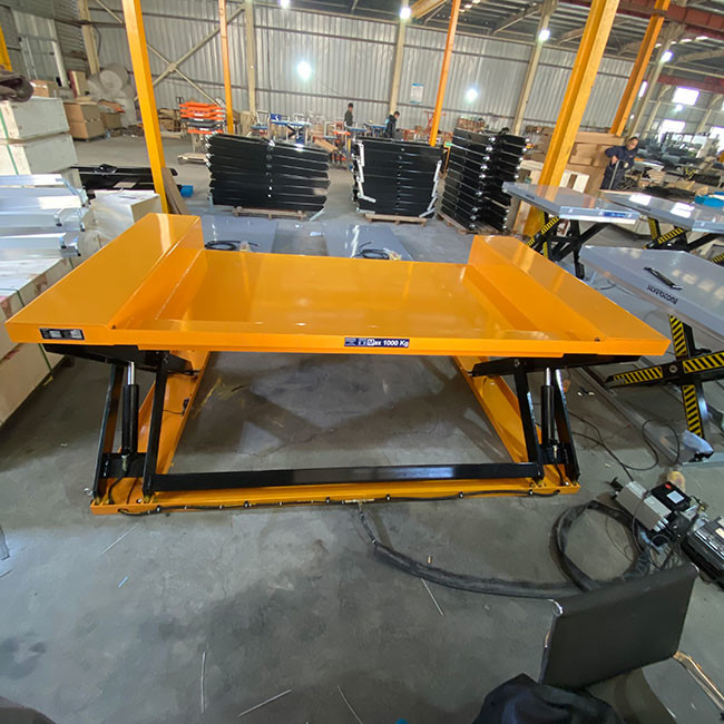 1000kg Hydraulic Low Profile Lift Tables Electric Zero Type Max Height 810mm