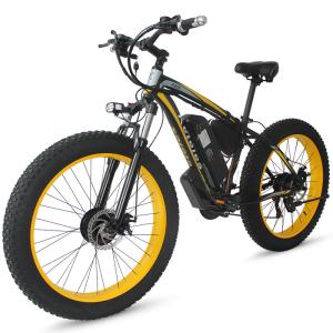 Quality Brushless Geared Dual Motor Fat Tire Electric Bike With 20AH Lithium Battery wholesale