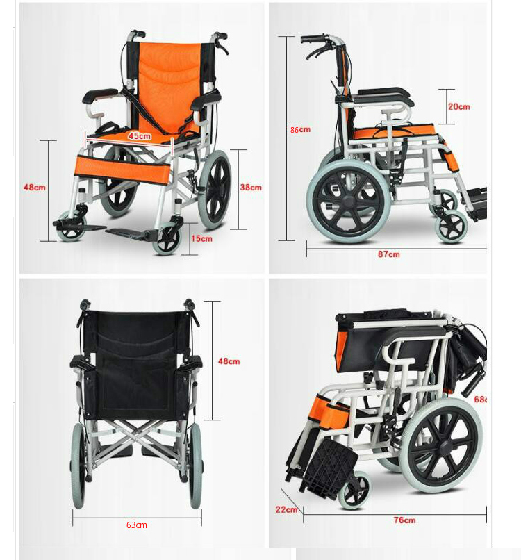 China homemade high quality cheap price wheelchair with two small wheels