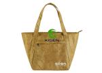 Portable Waterproof Brown Paper Bags , Strong Washable Paper Tote Bags