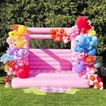 Home Use 10ft Kids Party Moon Walk Mini White Bounce House Jumping Castle
