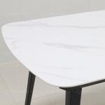 1.3CBM SS Steel Furniture White Sintered Stone Surface For 6 Person