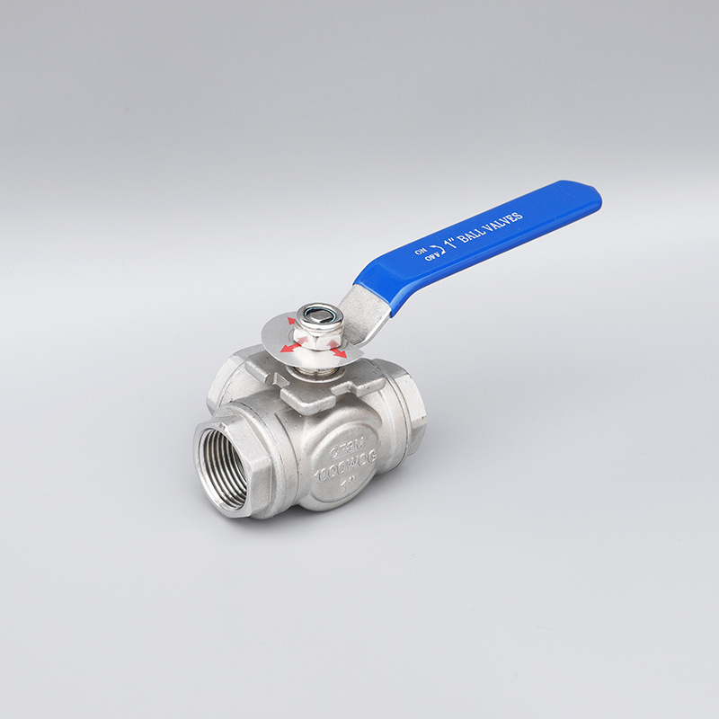 DN15-DN100 L-Type Three Way SS304 Ball Valve