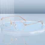 Business Bendable Titanium Frame Glasses Stainless Steel Frame Anti Scratch