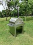 4 wheels Stainless Steel Wood Fired Pizza Oven Brush Outdoor Stainless Pizza