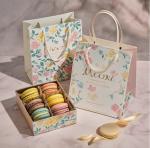 Small Varnishing Paperboard Macaron Pastry Cake Box Food Grade Packaging