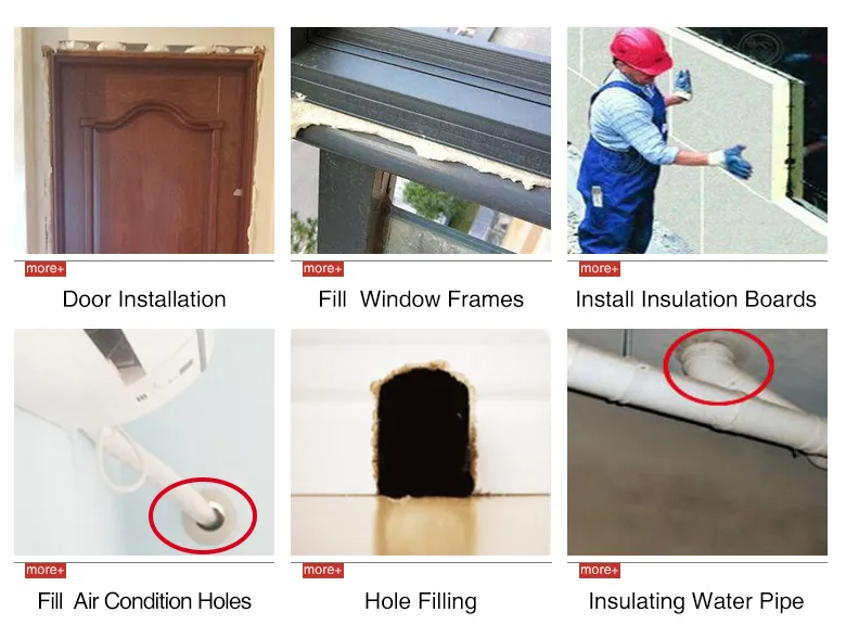 Fire Retardant Fireproof Insulation Pu Foam Resisting Compression